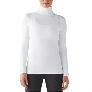 Lululemon Athletica Layer Me Turtleneck White long sleeve top size 10